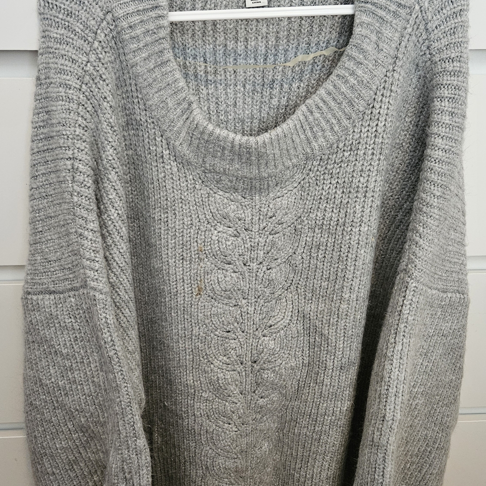 Cozy Gray Knit Sweater